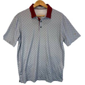 Maelreg Men's Golf Performance Polo - Patterned Grey Size XL
